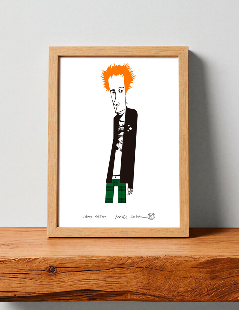 Illustration "Johnny Rotten" by Mikel Casal....