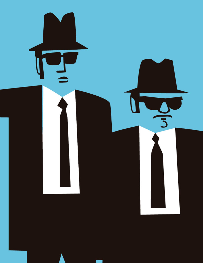 Illustration "Blues Brothers 2" by Mikel Casal....