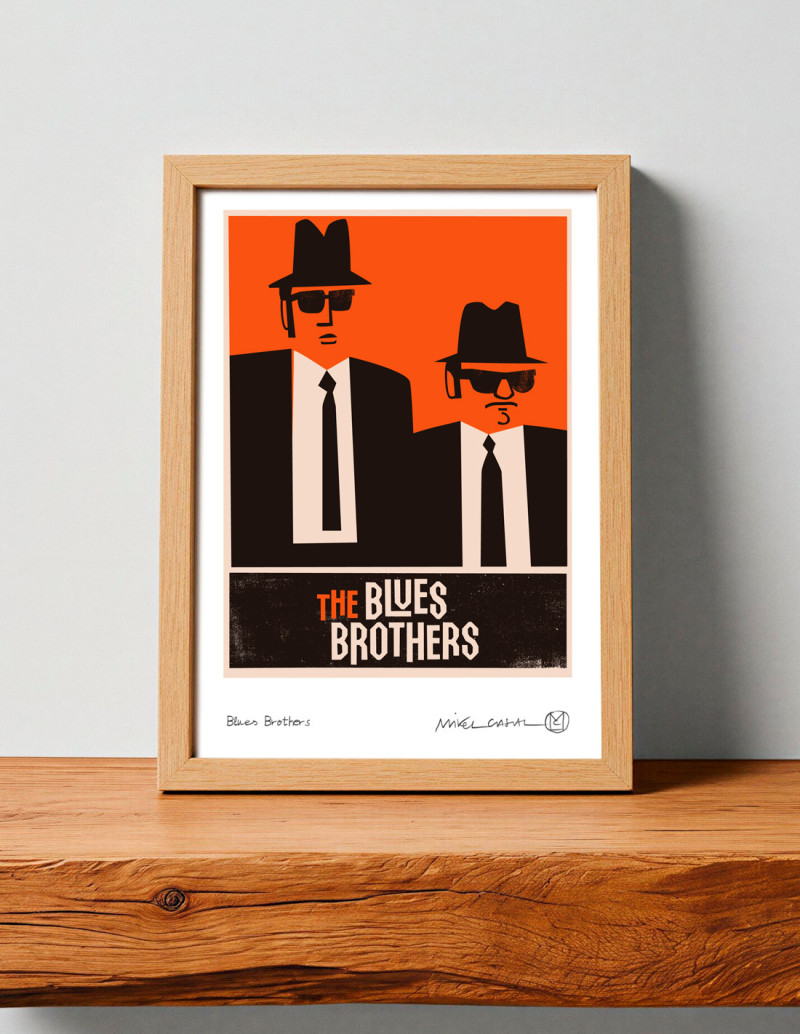Illustration "Blues Brothers" by Mikel Casal....