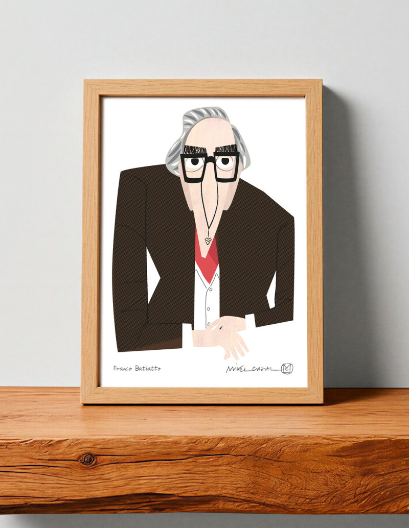 Illustration "Franco Battiato" by Mikel Casal....