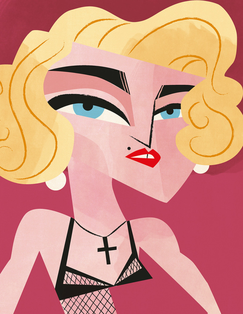 Illustration "Madonna" by Mikel Casal. Signed...