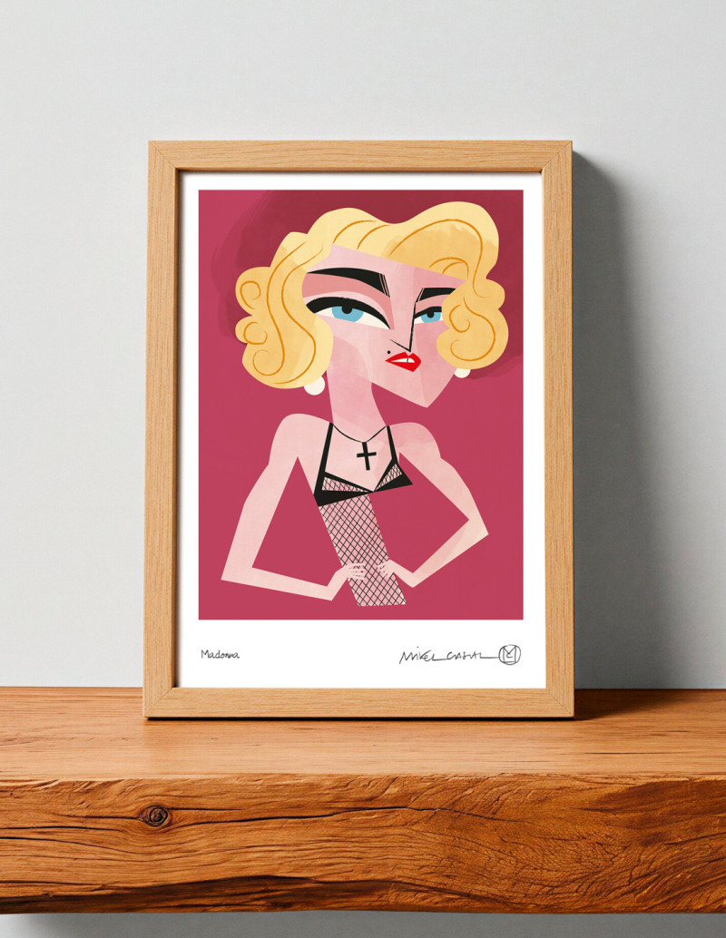 Illustration "Madonna" by Mikel Casal. Signed...