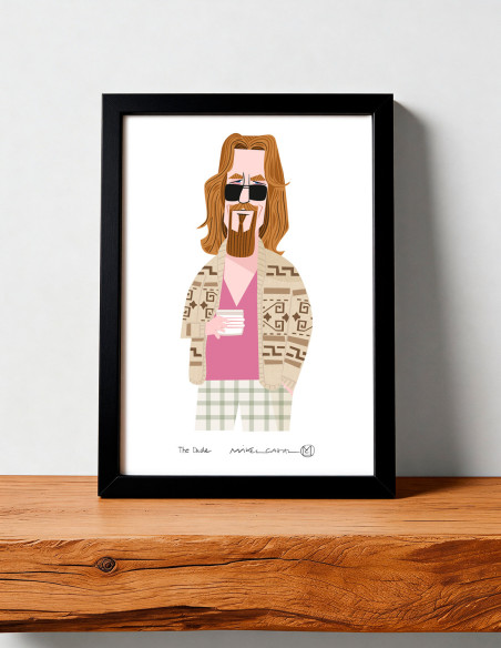 Ilustración "The dude" de Mikel Casal. Reproducciones A5 y A3 firmadas