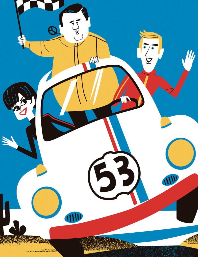 Illustration "Herbie" by Mikel Casal. A4 signed...