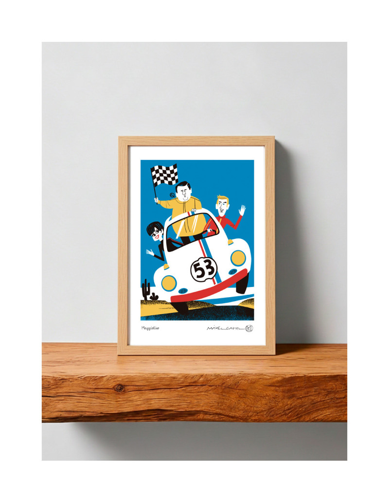 Illustration "Herbie" by Mikel Casal. A4 signed...