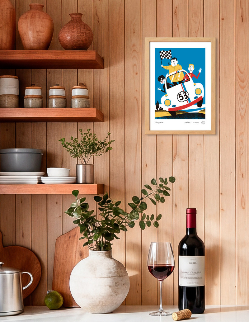 Illustration "Herbie" by Mikel Casal. A4 signed...
