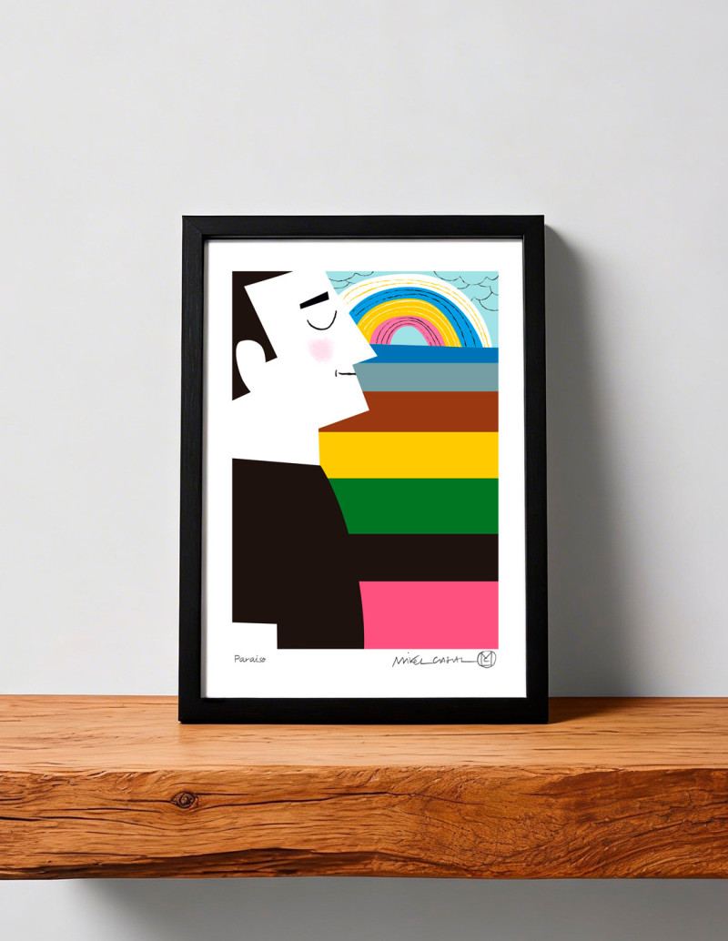 Illustration "Paraiso" by Mikel Casal. A4...