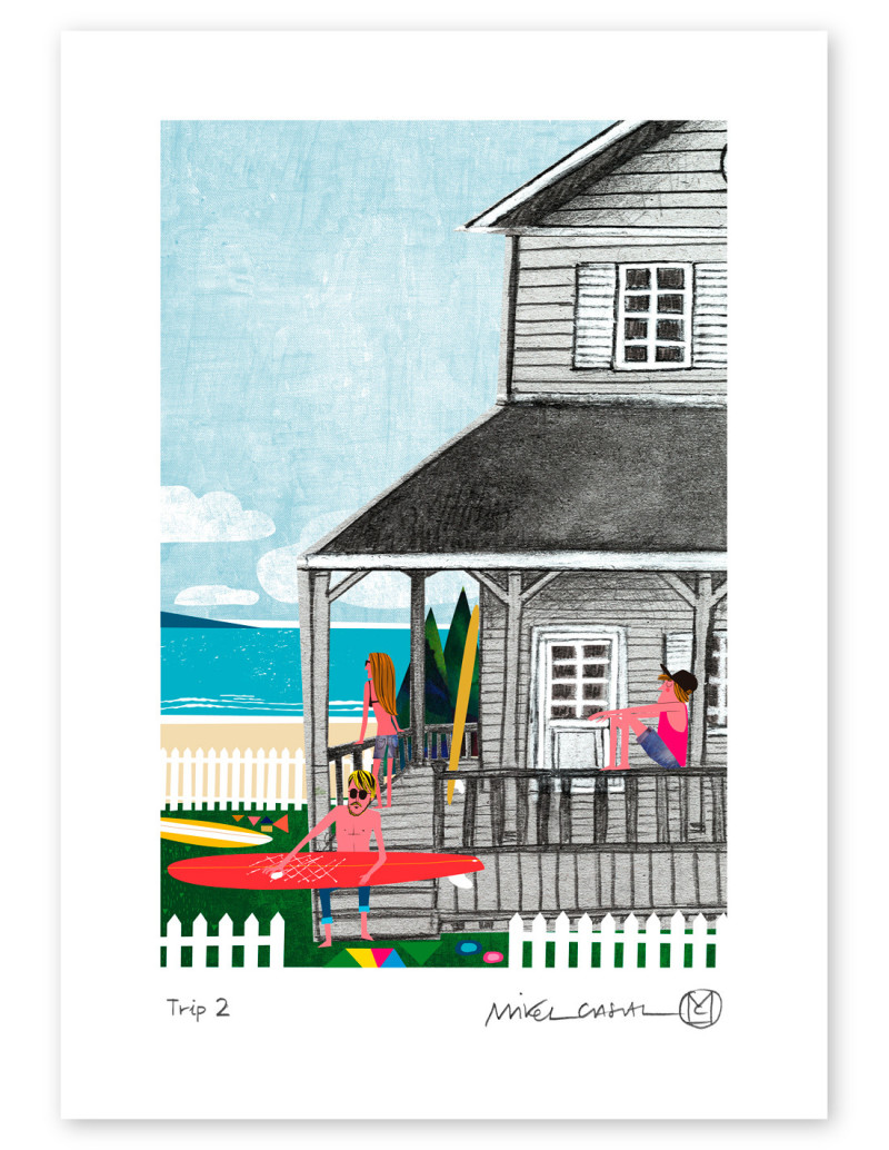 Illustration "Trip 2" by Mikel Casal. A4 signed...