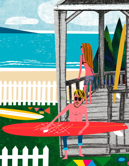 Ilustración "Trip 2" de Mikel Casal. Reproducción A4 firmada