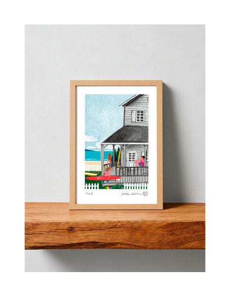 Illustration "Trip 2" by Mikel Casal. A4 signed reproduction