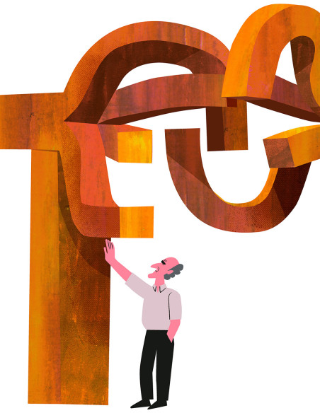 Illustration "Berlín Chillida" by Mikel Casal. A4 signed reproduction