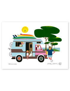 Ilustración "Autocaravana" de Mikel Casal. Reproducciones...