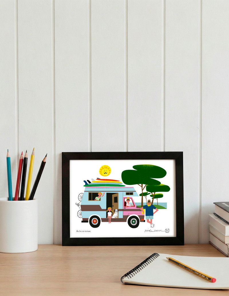 Illustration "Autocaravana" by Mikel Casal. A5,...