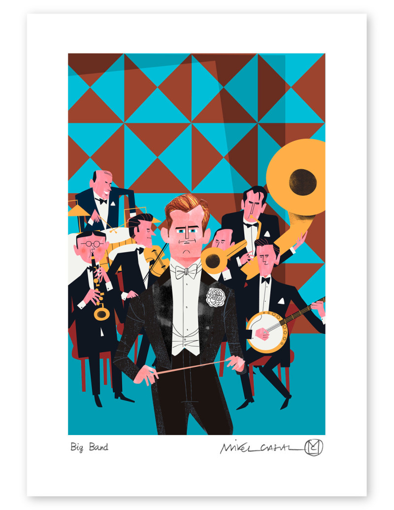 Ilustración "Big Band" de Mikel Casal....