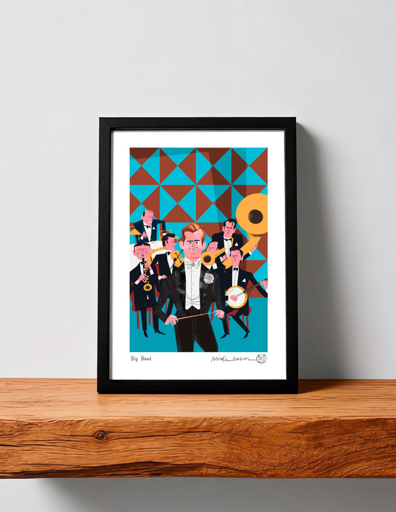 Ilustración "Big Band" de Mikel Casal....