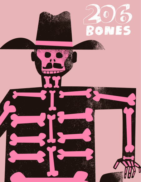 Ilustración "Bones" de Mikel Casal. Reproducción A4 firmada
