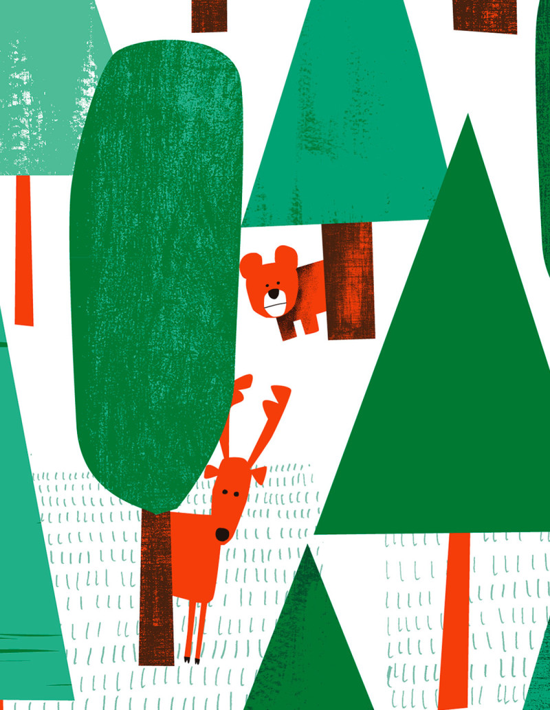 Ilustración "Bosque" de Mikel Casal....