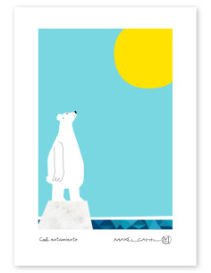 Illustration "Calentamiento" by Mikel Casal. A4 signed...