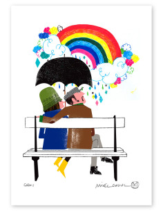 Ilustración "Colors" de Mikel Casal. Reproducción A4 firmada