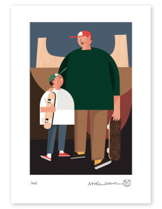Illustration "Dad" by Mikel Casal. A5 and A4 reproductions