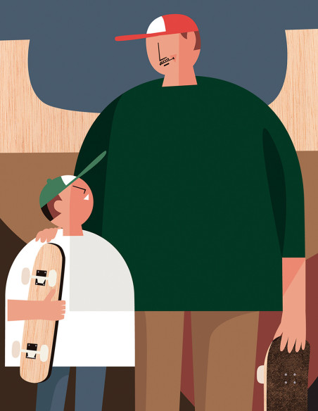 Ilustración "Dad" de Mikel Casal. Reproducciones A5 y A4