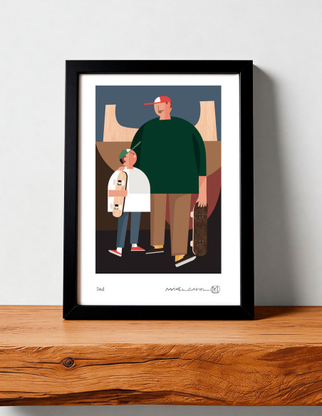 Ilustración "Dad" de Mikel Casal. Reproducciones A5 y A4