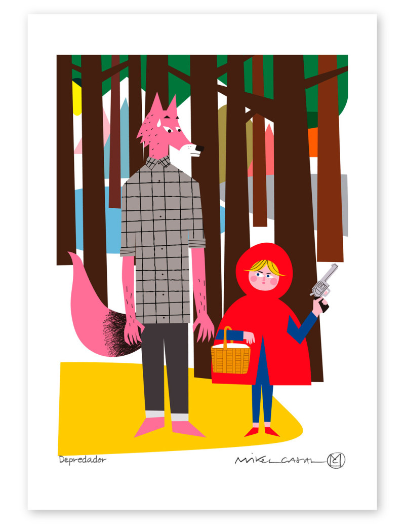 Illustration "Depredador" by Mikel Casal. A4...
