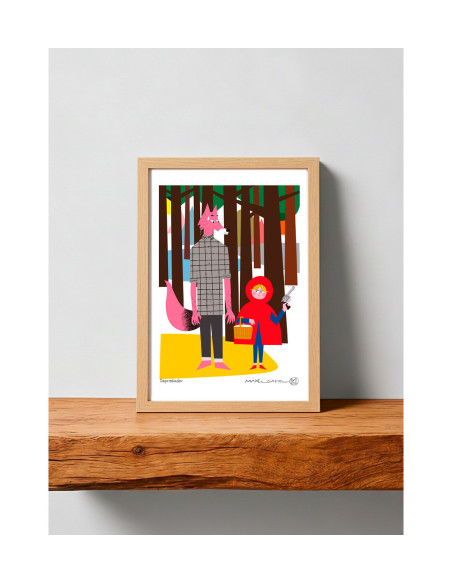 Illustration "Depredador" by Mikel Casal. A4 signed reproduction