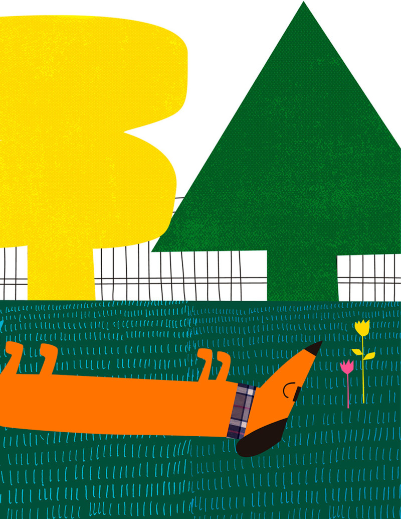Illustration "Dogs in the park" by Mikel Casal....