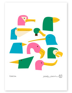 Ilustración "Evolution" de Mikel Casal. Reproducción A4...