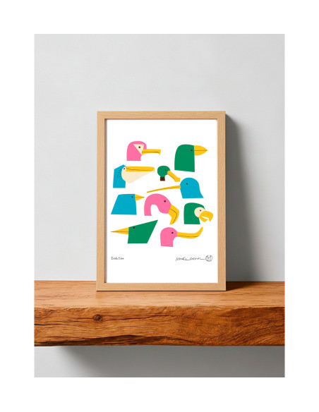 Illustration "Evolution" by Mikel Casal. A4 signed reproduction
