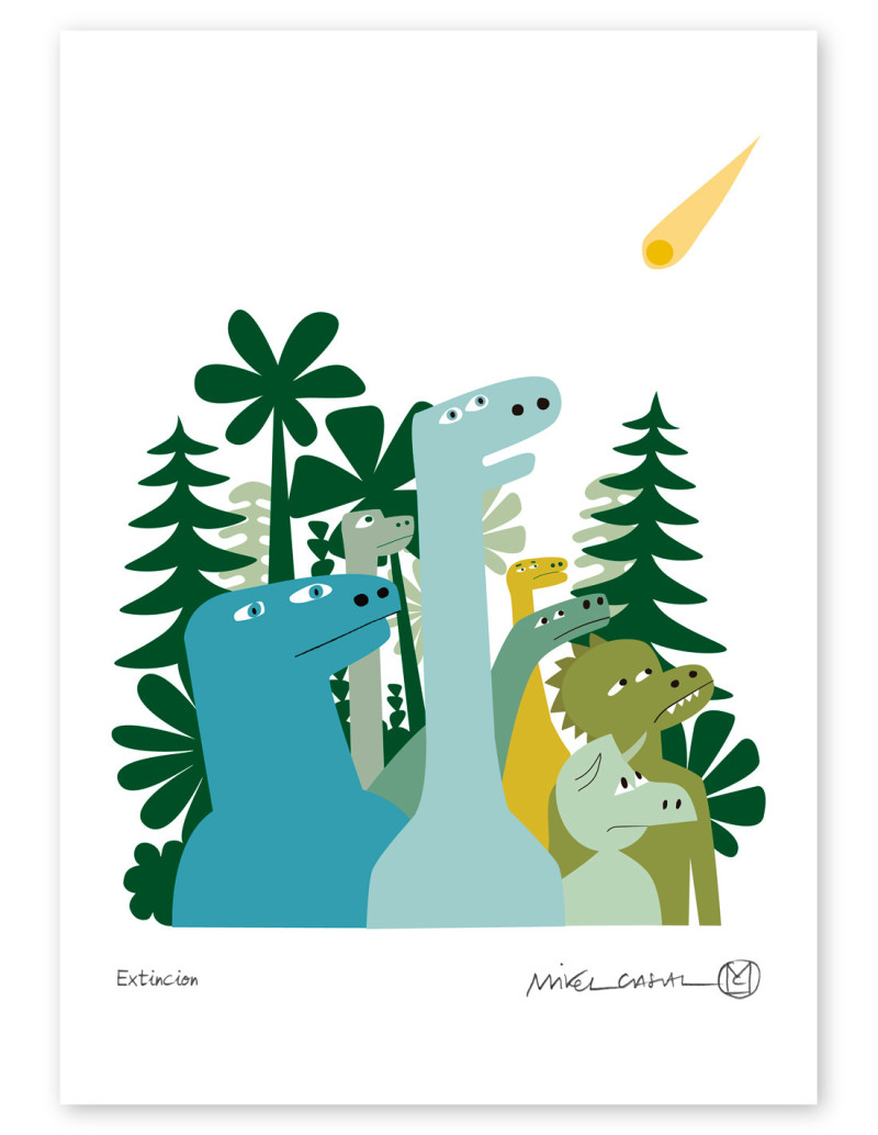 Ilustración "Extinción" de Mikel Casal....