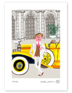 Illustration "The great Gatsby" by Mikel Casal. A4 signed...