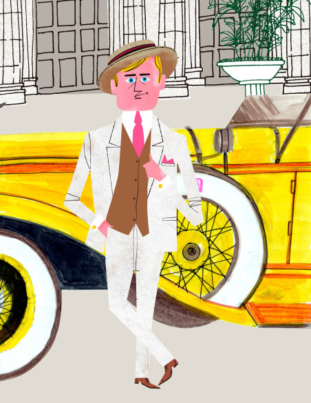 Ilustración "The great Gatsby" Mikel Casal. Reproducción A4 firmada