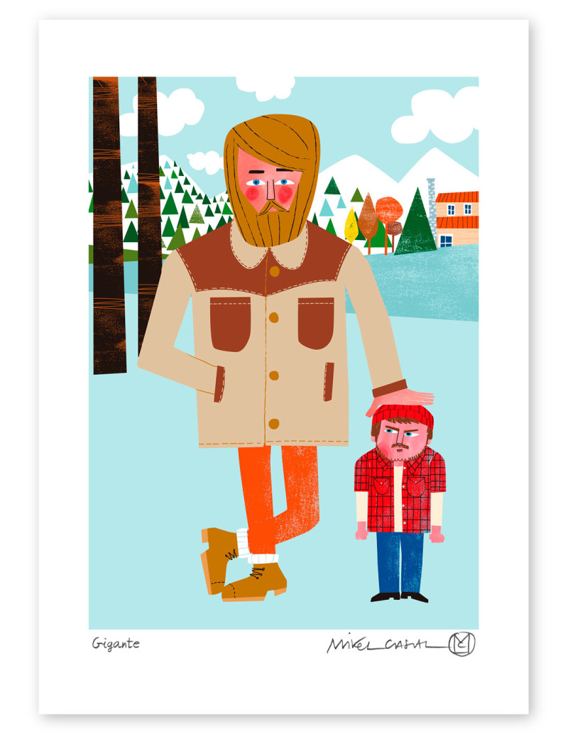 Illustration "Gigante" by Mikel Casal. A4...