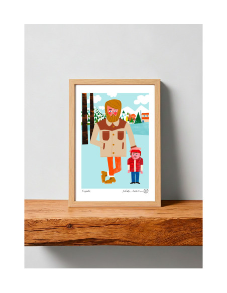 Ilustración "Gigante" de Mikel Casal. Reproducción A4 firmada