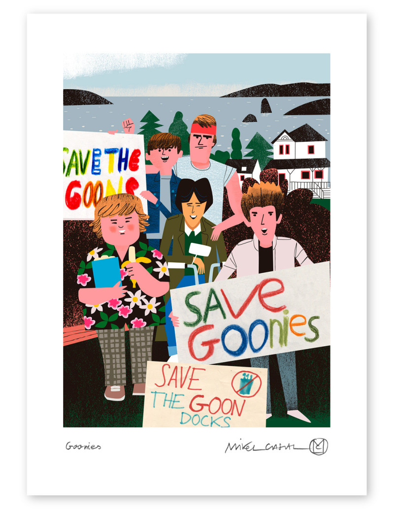 Illustration "Goonies" by Mikel Casal. A4...