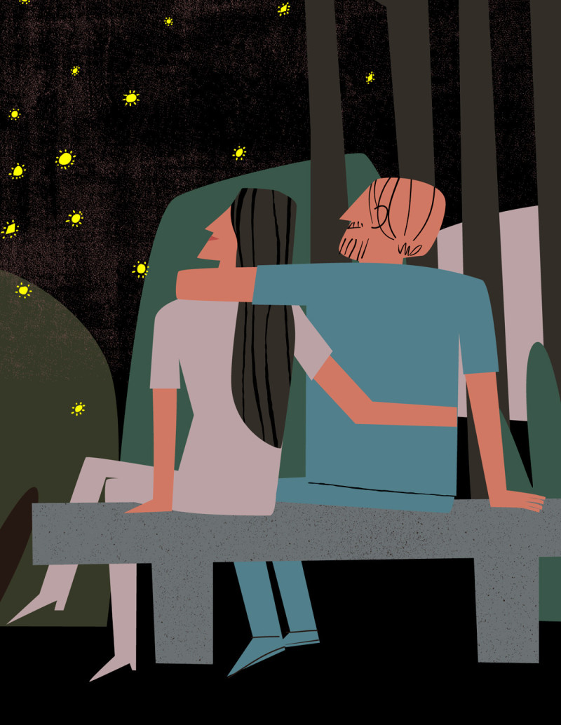 Illustration "Luciérnagas"by Mikel Casal. A4...