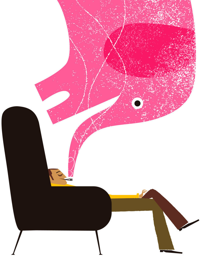 Illustration "Relax Time" by Mikel Casal. A4...
