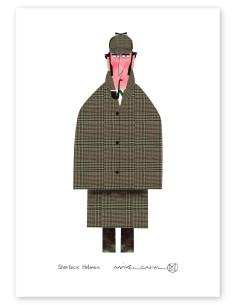 Illustration "Sherlock Holmes" by Mikel Casal. Signed A5...