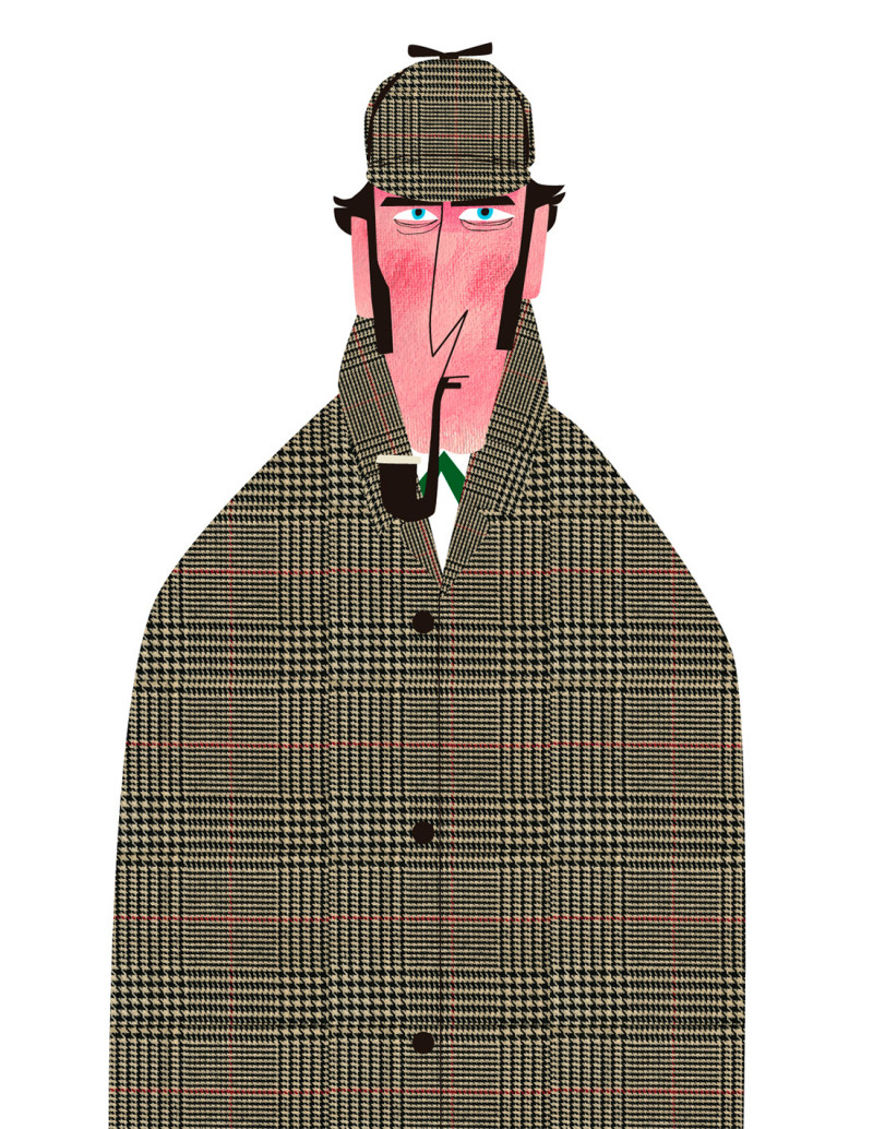 Illustration "Sherlock Holmes" by Mikel Casal....