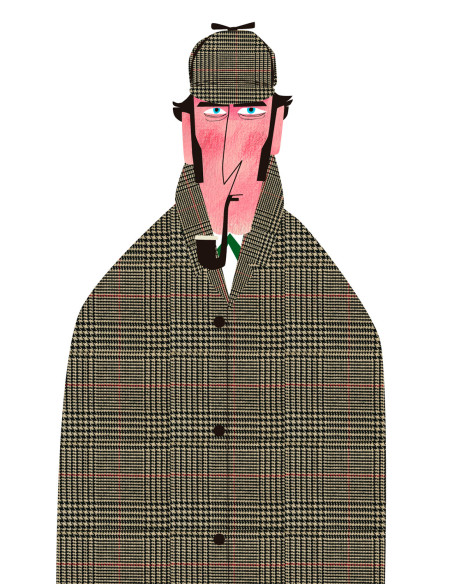 Illustration "Sherlock Holmes" by Mikel Casal. Signed A5  and A4 reproductions