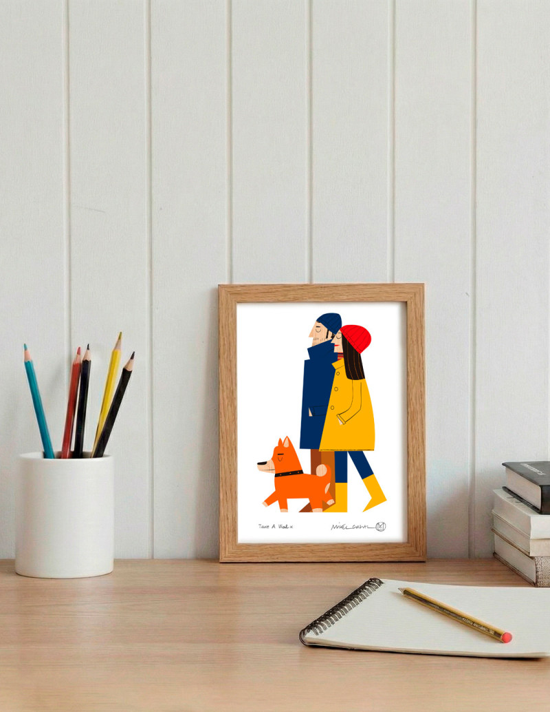 Ilustración "Take a walk" de Mikel Casal....