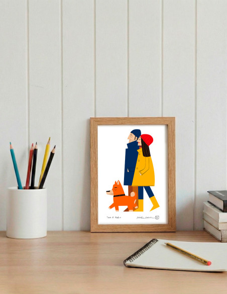 Ilustración "Take a walk" de Mikel Casal. Reproducciones A5, A4, A3 y A2