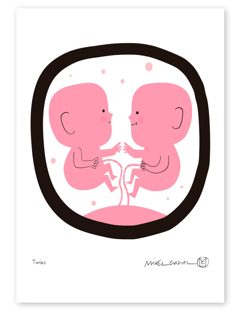 Ilustración "Twins" de Mikel Casal....