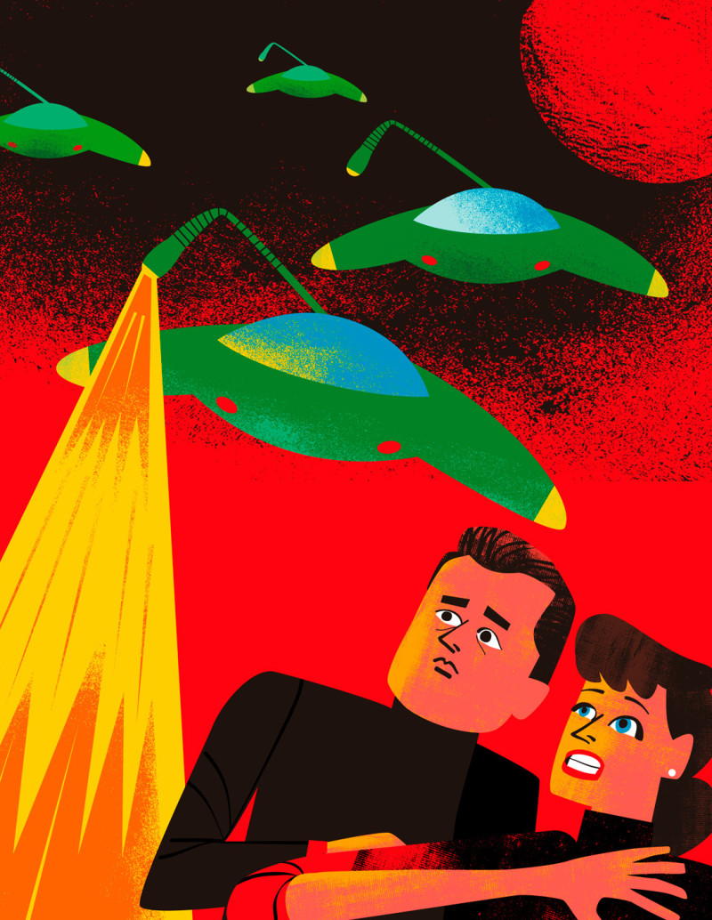 Illustration "War of the Worlds" by Mikel...