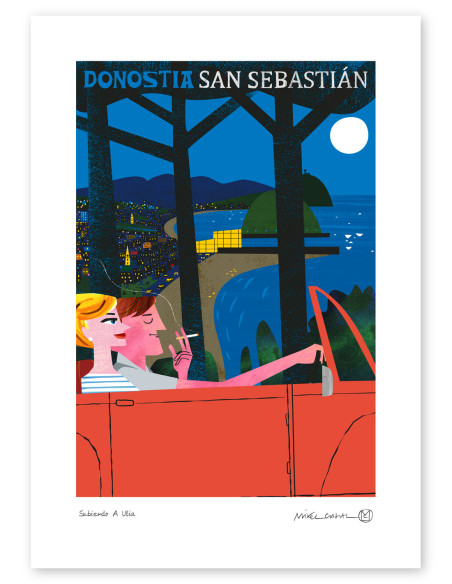 Illustration "Monte Ulia" by Mikel Casal. A5, A4, A3 y A2 reproductions