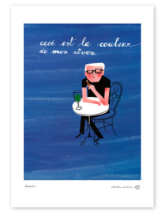 Illustration "Absenta" by Mikel Casal. Signed A3...