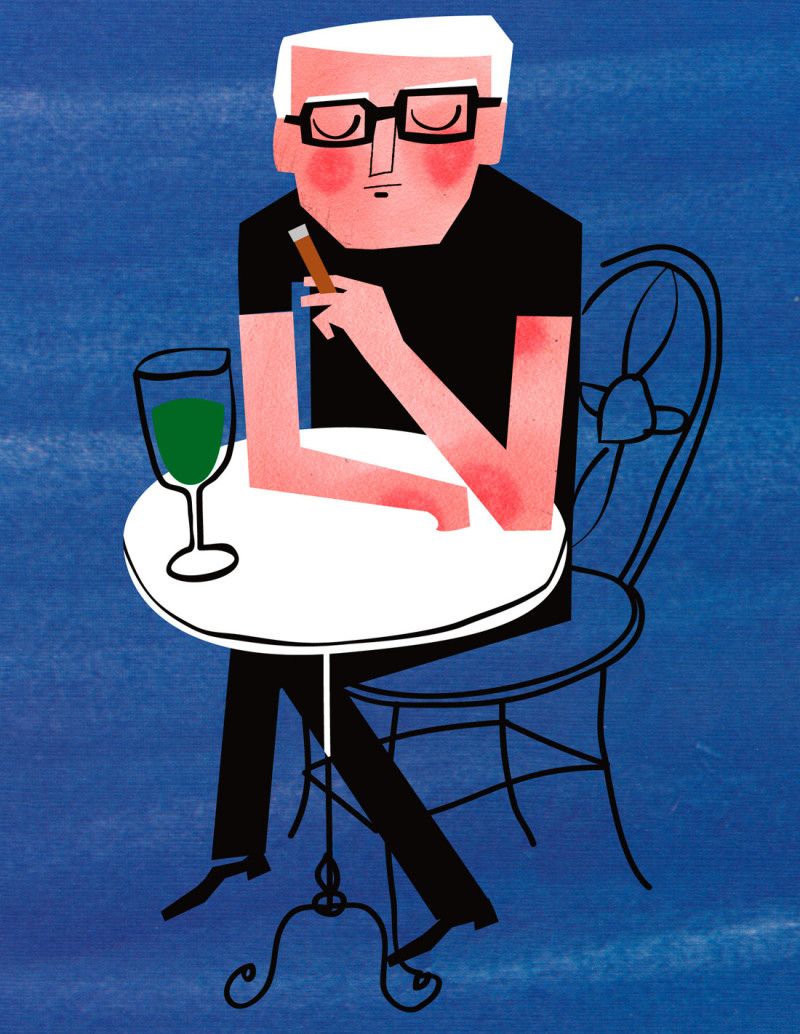 Illustration "Absenta" by Mikel Casal. Signed...
