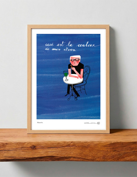 Ilustración "Absenta" de Mikel Casal. Reproducción A3 firmada